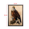 Tablou decorativ, Eagle, Lemn, Lemn, Multicolor