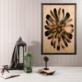 Tablou decorativ, Flower, Lemn, Lemn, Multicolor