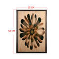 Tablou decorativ, Flower, Lemn, Lemn, Multicolor
