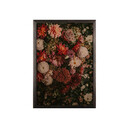 Tablou decorativ, Flower mix, Lemn, Lemn, Multicolor