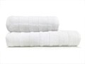 Set 2 prosoape de baie Wave, Class, 100% bumbac, alb