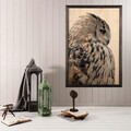 Tablou decorativ, Owl, Lemn, Lemn, Multicolor