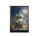 Tablou decorativ, Sailboat, Lemn, Lemn, Multicolor