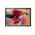 Tablou decorativ, Guitar XL, Lemn, Lemn, Multicolor
