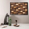 Tablou decorativ, Light and Dark XL, Lemn, Lemn, Multicolor