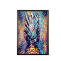 Tablou decorativ, Shiny Pineapple XL, Lemn, Lemn, Multicolor