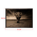 Tablou decorativ, Strong Elephant XL, Lemn, Lemn, Multicolor