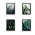 Set 4 tablouri decorative, Green Cactus Set, PAL, Hartie, Multicolor