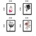 Set 4 tablouri decorative, Parfume Set, PAL, Hartie, Multicolor