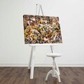 Tablou decorativ, FAMOUSART-050, 100% SUEDE CANVAS / Size: 45 x 70 cm / Frame: 100% Wooden (Thickness: 3 cm), Multicolor