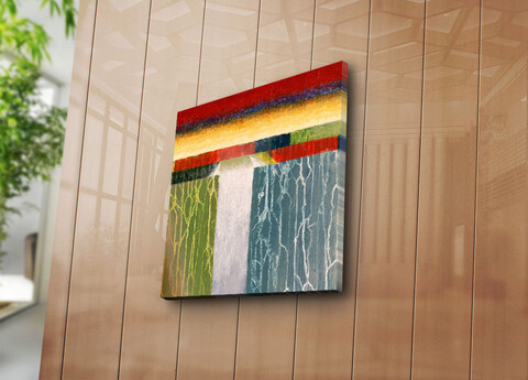 Tablou decorativ, 4545K-100, 100% SUEDE CANVAS / Size: 45 x 45 cm / Frame: 100% Wooden (Thickness: 3 cm), Multicolor