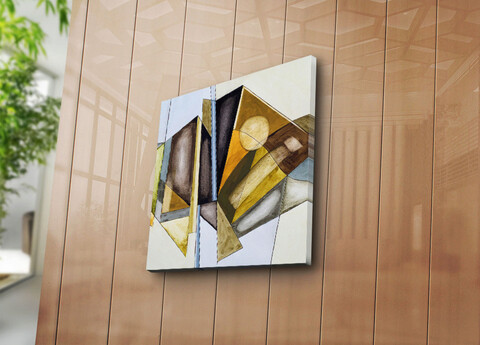 Tablou decorativ, 4545K-102, 100% SUEDE CANVAS / Size: 45 x 45 cm / Frame: 100% Wooden (Thickness: 3 cm), Multicolor