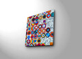 Tablou decorativ, 4545K-105, 100% SUEDE CANVAS / Size: 45 x 45 cm / Frame: 100% Wooden (Thickness: 3 cm), Multicolor