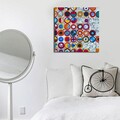Tablou decorativ, 4545K-105, 100% SUEDE CANVAS / Size: 45 x 45 cm / Frame: 100% Wooden (Thickness: 3 cm), Multicolor
