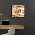 Tablou decorativ, 4545K-110, 100% SUEDE CANVAS / Size: 45 x 45 cm / Frame: 100% Wooden (Thickness: 3 cm), Multicolor