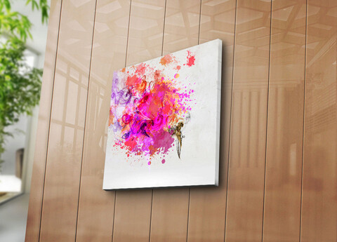 Tablou decorativ, 4545K-93, 100% SUEDE CANVAS / Size: 45 x 45 cm / Frame: 100% Wooden (Thickness: 3 cm), Multicolor