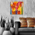 Tablou decorativ, 4545K-94, 100% SUEDE CANVAS / Size: 45 x 45 cm / Frame: 100% Wooden (Thickness: 3 cm), Multicolor
