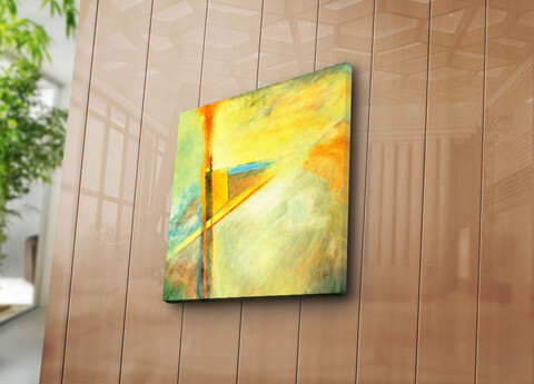 Tablou decorativ, 4545K-95, 100% SUEDE CANVAS / Size: 45 x 45 cm / Frame: 100% Wooden (Thickness: 3 cm), Multicolor
