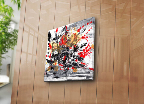 Tablou decorativ, 4545K-98, 100% SUEDE CANVAS / Size: 45 x 45 cm / Frame: 100% Wooden (Thickness: 3 cm), Multicolor