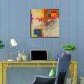 Tablou decorativ, 4545K-99, 100% SUEDE CANVAS / Size: 45 x 45 cm / Frame: 100% Wooden (Thickness: 3 cm), Multicolor