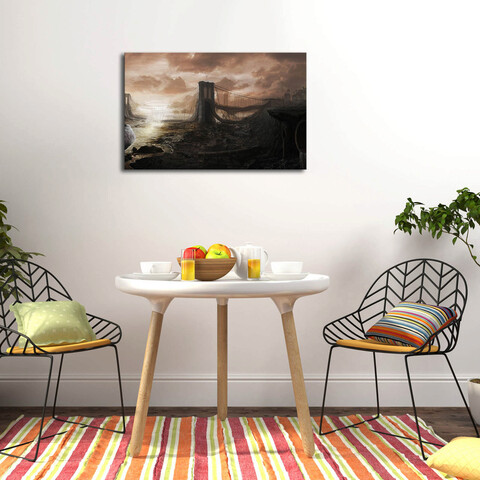 Tablou decorativ, 4570BRC-7, Dimensiune: 45 x 70 cm, Multicolor