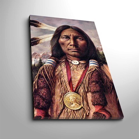 Tablou decorativ, 4570NTVC-8, 100% SUEDE CANVAS / Size: 45 x 70 cm / Frame: 100% Wooden (Thickness: 3 cm), Multicolor