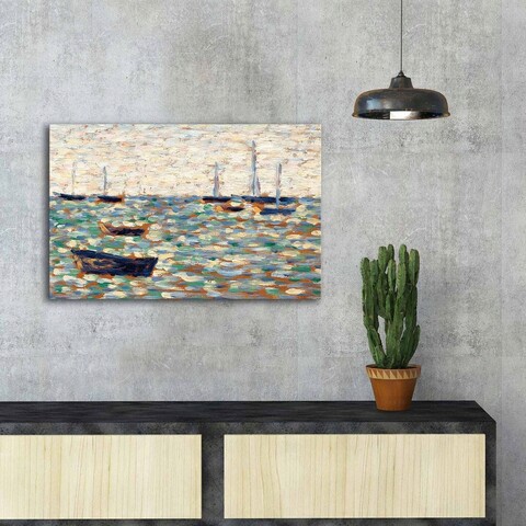 Tablou decorativ, FAMOUSART-015, 100% SUEDE CANVAS / Size: 45 x 70 cm / Frame: 100% Wooden (Thickness: 3 cm), Multicolor