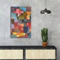 Tablou decorativ, FAMOUSART-025, 100% SUEDE CANVAS / Size: 45 x 70 cm / Frame: 100% Wooden (Thickness: 3 cm), Multicolor