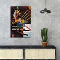 Tablou decorativ, FAMOUSART-031, 100% SUEDE CANVAS / Size: 45 x 70 cm / Frame: 100% Wooden (Thickness: 3 cm), Multicolor