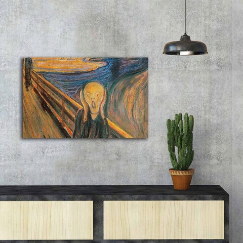 Tablou decorativ, FAMOUSART-042, 100% SUEDE CANVAS / Size: 45 x 70 cm / Frame: 100% Wooden (Thickness: 3 cm), Multicolor