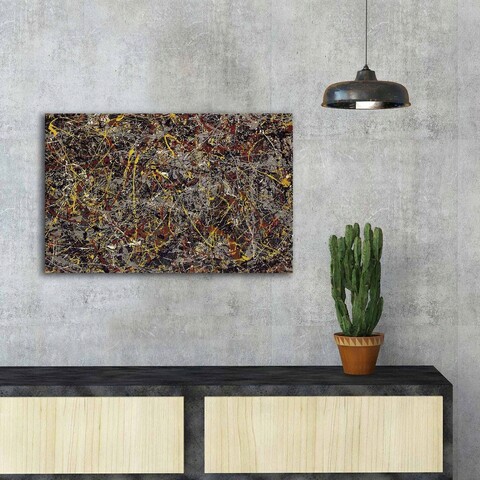Tablou decorativ, FAMOUSART-044, 100% SUEDE CANVAS / Size: 45 x 70 cm / Frame: 100% Wooden (Thickness: 3 cm), Multicolor
