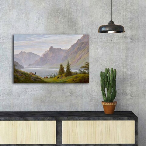 Tablou decorativ, FAMOUSART-047, 100% SUEDE CANVAS / Size: 45 x 70 cm / Frame: 100% Wooden (Thickness: 3 cm), Multicolor