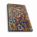 Tablou decorativ, FAMOUSART-049, 100% SUEDE CANVAS / Size: 45 x 70 cm / Frame: 100% Wooden (Thickness: 3 cm), Multicolor