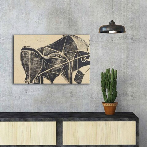 Tablou decorativ, FAMOUSART-055, 100% SUEDE CANVAS / Size: 45 x 70 cm / Frame: 100% Wooden (Thickness: 3 cm), Multicolor