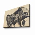 Tablou decorativ, FAMOUSART-055, 100% SUEDE CANVAS / Size: 45 x 70 cm / Frame: 100% Wooden (Thickness: 3 cm), Multicolor