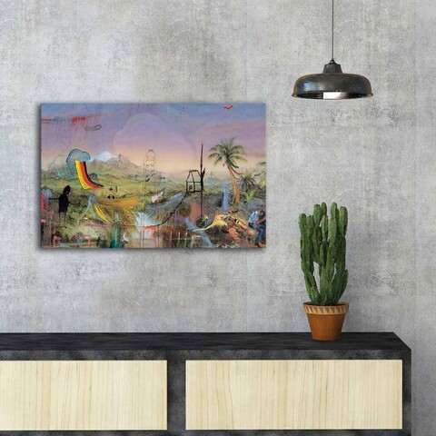 Tablou decorativ, FAMOUSART-060, Dimensiune: 45 x 70 cm, Multicolor