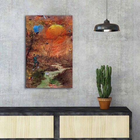 Tablou decorativ, FAMOUSART-061, Dimensiune: 45 x 70 cm, Multicolor