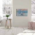Tablou decorativ, FAMOUSART-07, 100% SUEDE CANVAS / Size: 45 x 70 cm / Frame: 100% Wooden (Thickness: 3 cm), Multicolor