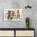Tablou decorativ, FAMOUSART-070, 100% SUEDE CANVAS / Size: 45 x 70 cm / Frame: 100% Wooden (Thickness: 3 cm), Multicolor