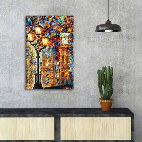 Tablou decorativ, FAMOUSART-074, 100% SUEDE CANVAS / Size: 45 x 70 cm / Frame: 100% Wooden (Thickness: 3 cm), Multicolor