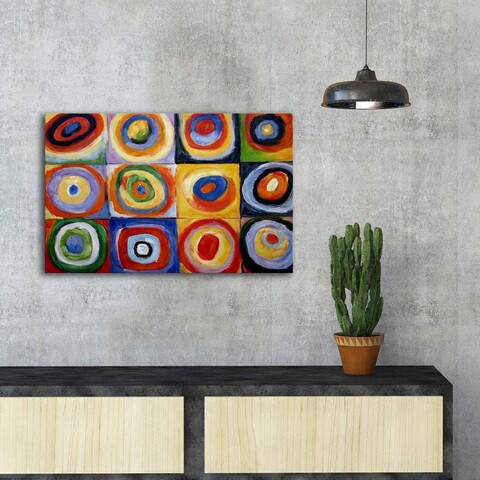 Tablou decorativ, FAMOUSART-075, 100% SUEDE CANVAS / Size: 45 x 70 cm / Frame: 100% Wooden (Thickness: 3 cm), Multicolor