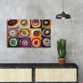 Tablou decorativ, FAMOUSART-075, 100% SUEDE CANVAS / Size: 45 x 70 cm / Frame: 100% Wooden (Thickness: 3 cm), Multicolor