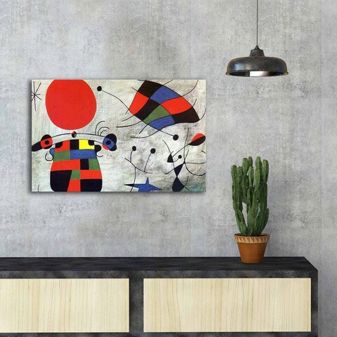 Tablou decorativ, FAMOUSART-078, 100% SUEDE CANVAS / Size: 45 x 70 cm / Frame: 100% Wooden (Thickness: 3 cm), Multicolor