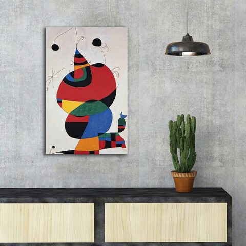 Tablou decorativ, FAMOUSART-079, 100% SUEDE CANVAS / Size: 45 x 70 cm / Frame: 100% Wooden (Thickness: 3 cm), Multicolor