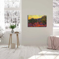 Tablou decorativ, FAMOUSART-08, 100% SUEDE CANVAS / Size: 45 x 70 cm / Frame: 100% Wooden (Thickness: 3 cm), Multicolor
