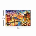 Tablou decorativ, FAMOUSART-081, 100% SUEDE CANVAS / Size: 45 x 70 cm / Frame: 100% Wooden (Thickness: 3 cm), Multicolor