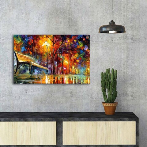 Tablou decorativ, FAMOUSART-082, 100% SUEDE CANVAS / Size: 45 x 70 cm / Frame: 100% Wooden (Thickness: 3 cm), Multicolor
