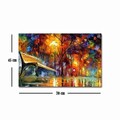 Tablou decorativ, FAMOUSART-082, 100% SUEDE CANVAS / Size: 45 x 70 cm / Frame: 100% Wooden (Thickness: 3 cm), Multicolor