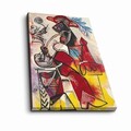 Tablou decorativ, FAMOUSART-085, 100% SUEDE CANVAS / Size: 45 x 70 cm / Frame: 100% Wooden (Thickness: 3 cm), Multicolor