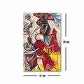 Tablou decorativ, FAMOUSART-085, 100% SUEDE CANVAS / Size: 45 x 70 cm / Frame: 100% Wooden (Thickness: 3 cm), Multicolor